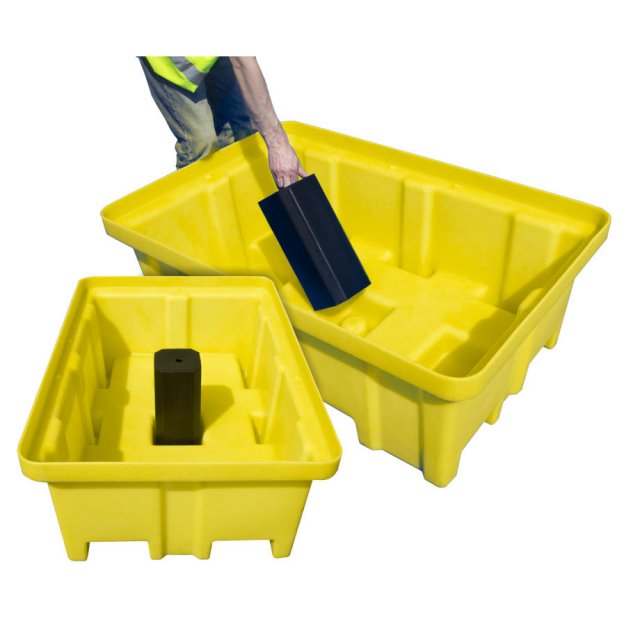 Lockable Bunded Pallet with Shelving Unit