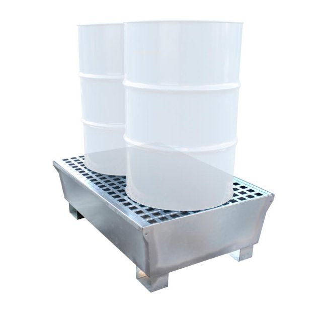 Galvanised Steel 2 IBC Spill Pallet