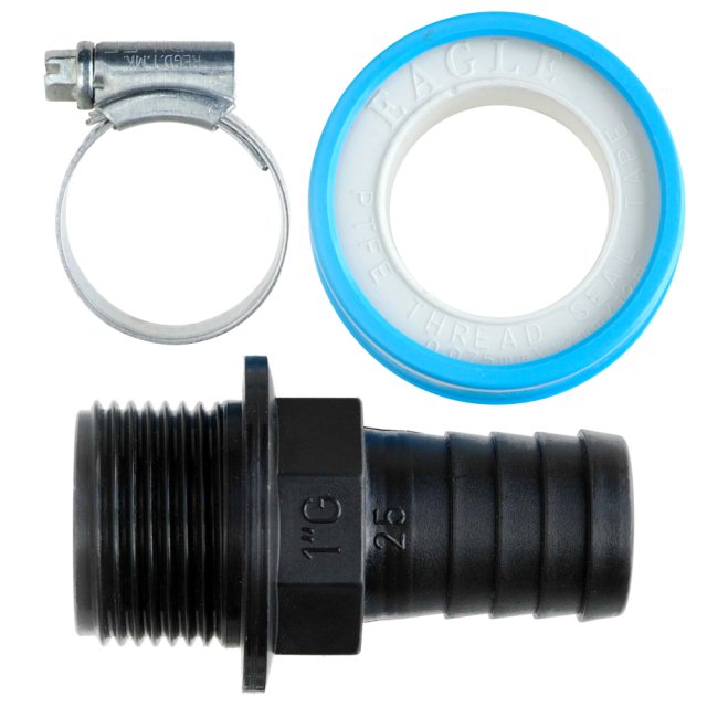 Hosetail Kit 1 for 1' outlet (1' x 25mm)