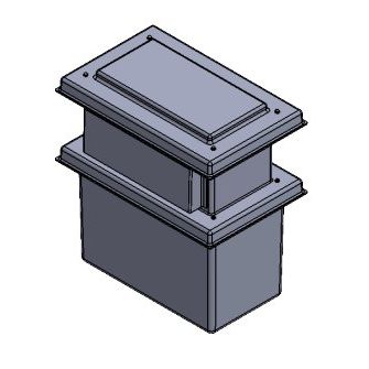 90 Litre Type AB Air Gap GRP Water Tank, Insulated