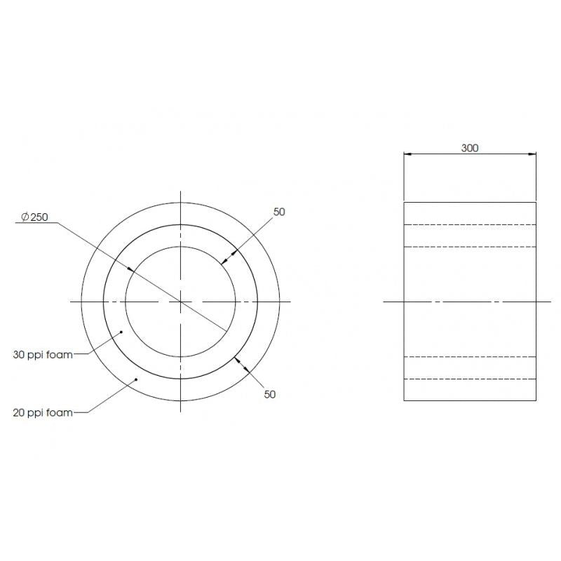 Coalescer Foam Filter - (250 x 300 x 100)
