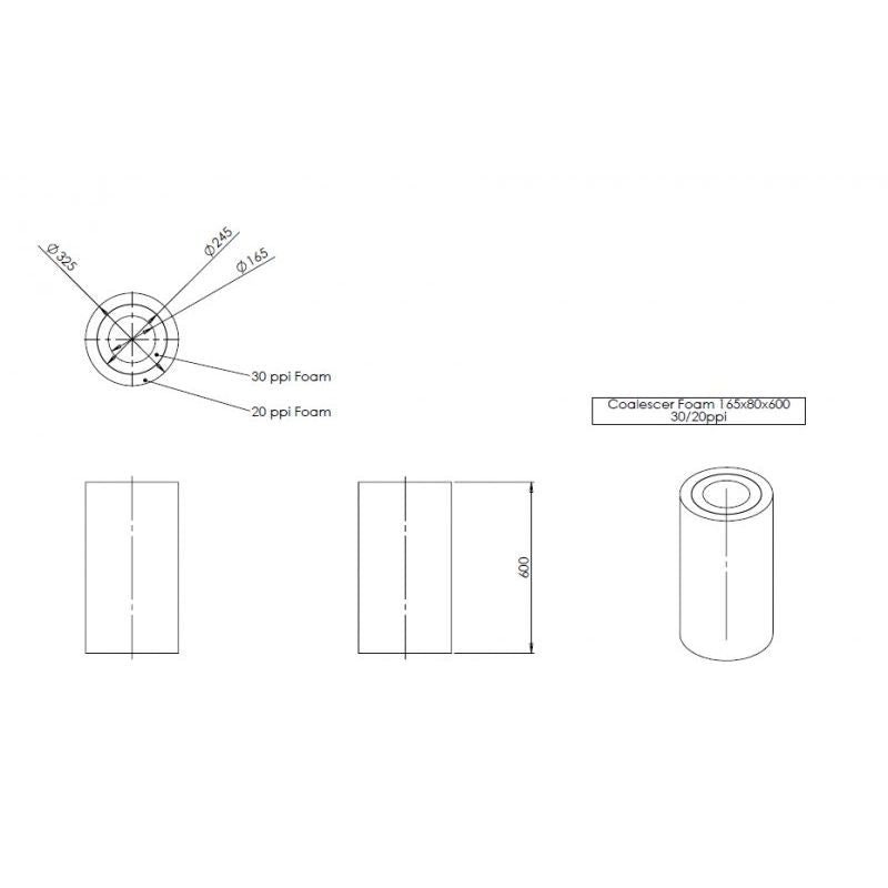 Coalescer Foam Filter - NSFP003-006