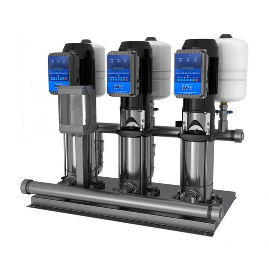 2' Triple Variable Speed Vertical Booster Pump Set Mid curve duty 255l/min @ 8.0bar D/A/A
