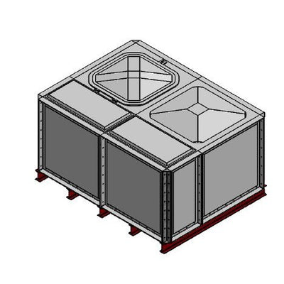 3000 Litre GRP Sectional Water Tank, 2x1.5x1 Internally Flanged Base (IFB)