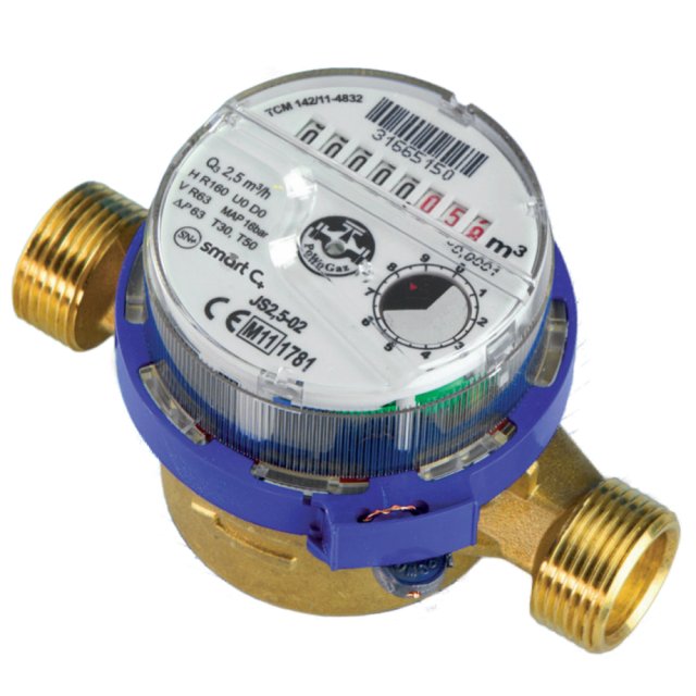 Water Meter WRAS 1/2' with 1:1 Pulse Reader