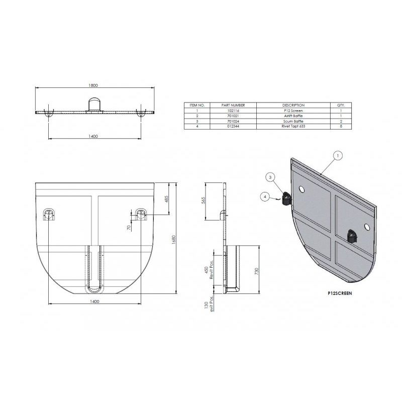 Biotec P12 Screen Assembly