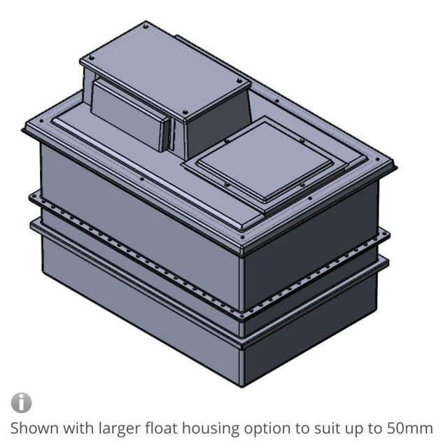 1500 Litre Type AB Air Gap GRP Water Tank - Two Piece Insulated, Cat 5
