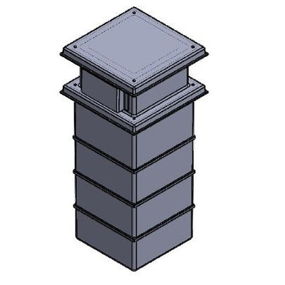 305 Litre Type AB Air Gap GRP Water Tank - One Piece Insulated, Cat 5