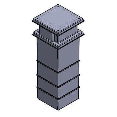 375 Litre Type AB Air Gap GRP Water Tank - One Piece Insulated, Cat 5