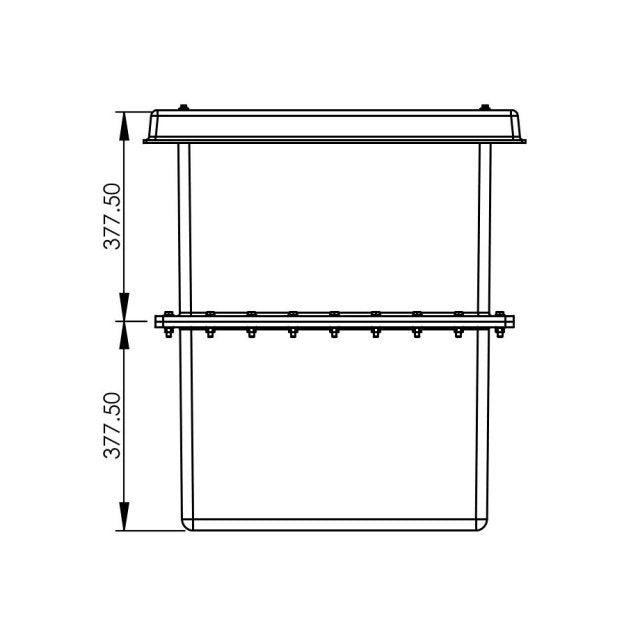 187 Litre GRP Water Tank - Two Piece Insulated