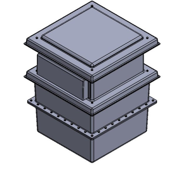 225 Litre Type AB Air Gap GRP Water Tank - Two Piece Insulated, Cat 5