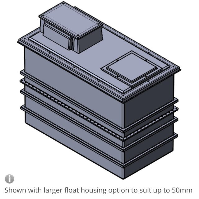 3001 Litre Type AB Air Gap GRP Water Tank - Two Piece Insulated, Cat 5
