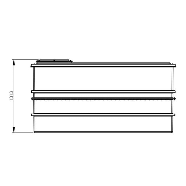 3636 Litre GRP Water Tank - Two Piece Insulated