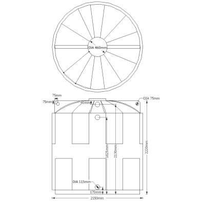 7000 Litre Underground Potable Water Tank diagram