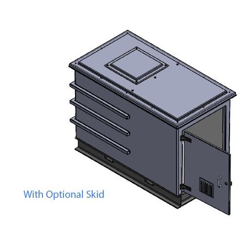 1250 Litre GRP Pump Enclosure with built in tank and 80L/min single pump 2501-1250
