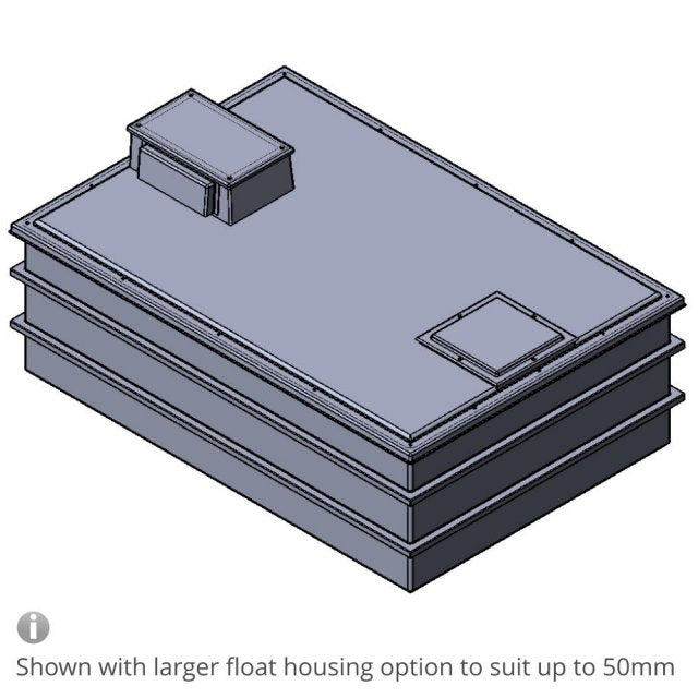 6000 Litre Type AB Air Gap GRP Water Tank - Two Piece Insulated, Cat 5