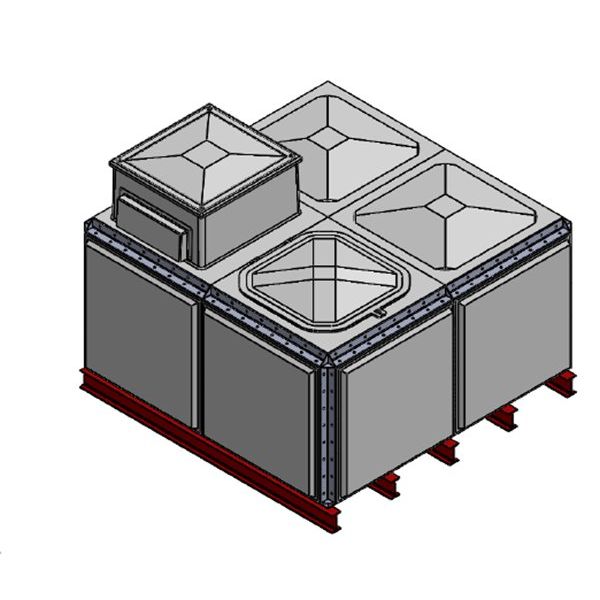 5315 Litre GRP Sectional Water Tank, Totally Internally Flanged, AB Airgap (TIF)