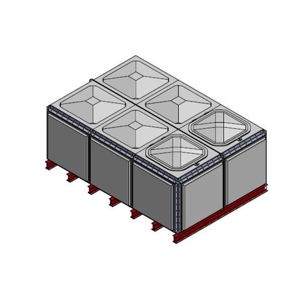 7788 Litre GRP Sectional Water Tank, Totally Internally Flanged (TIF) Divided