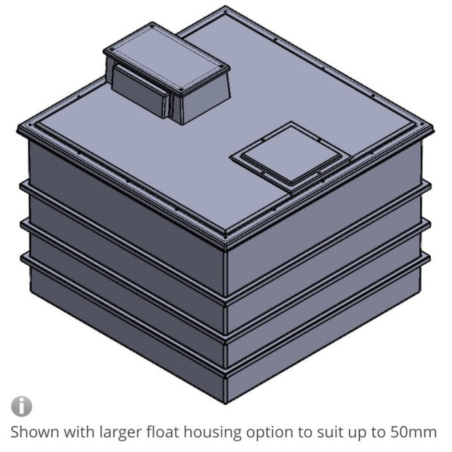 6001 Litre Type AB Air Gap GRP Water Tank, Insulated, Cat 5