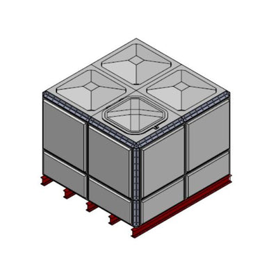 7627 Litre GRP Sectional Water Tank, Totally Internally Flanged (TIF)