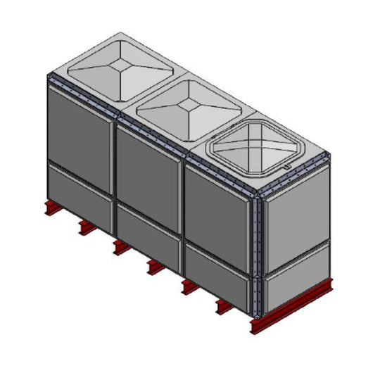 5977 Litre GRP Sectional Water Tank, Totally Internally Flanged (TIF)