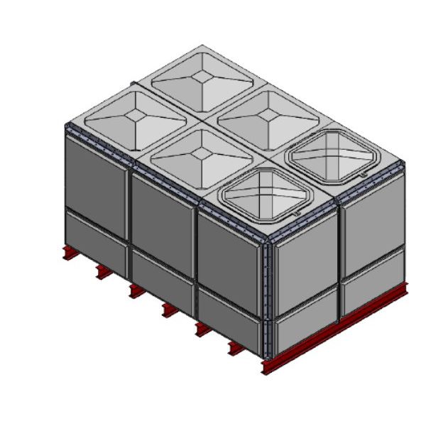 11174 Litre GRP Sectional Water Tank, Totally Internally Flanged (TIF) Divided