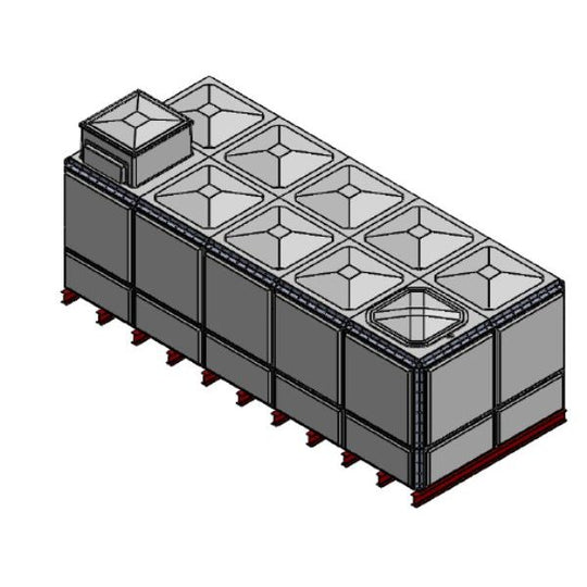 18269 Litre GRP Sectional Water Tank, Totally Internally Flanged, AB Airgap (TIF)