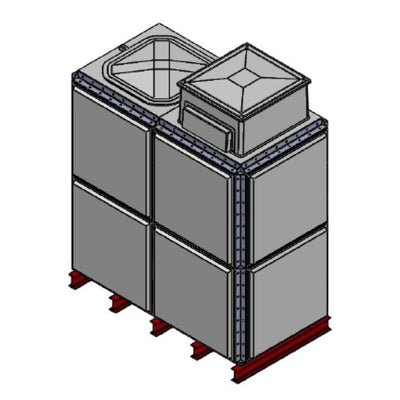 5315 Litre GRP Sectional Water Tank, 2x1x2 Totally Internally Flanged, AB Airgap (TIF)