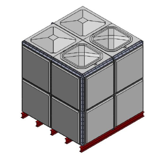 9938 Litre GRP Sectional Water Tank, Totally Internally Flanged (TIF) Divided