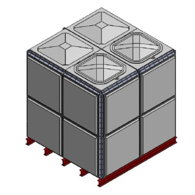 9938 Litre GRP Sectional Water Tank, Totally Internally Flanged (TIF) Divided