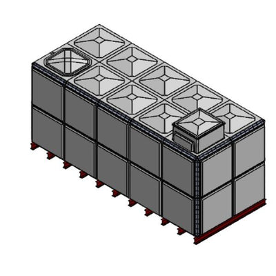23805 Litre GRP Sectional Water Tank, Totally Internally Flanged, AB Airgap (TIF)