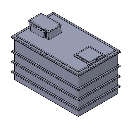 5625 Litre Type AB Air Gap GRP Fire Water Tank, Insulated
