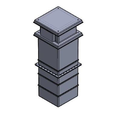 375 Litre Type AB Air Gap GRP Fire Water Tank - Two Piece Insulated, Cat 5