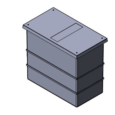 501 litre divided grp tank