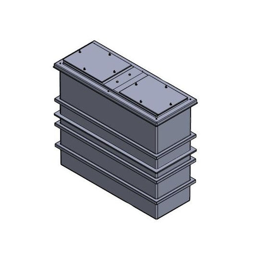1050 Litre Two Piece Divided GRP Water Tank, Insulated