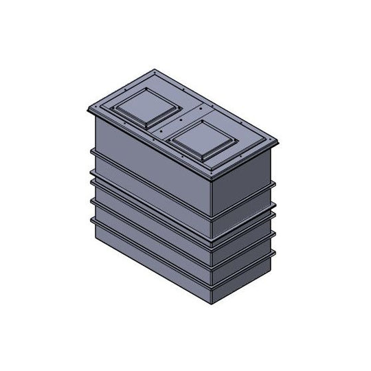 4001 Litre Two Piece Divided GRP Water Tank, Insulated