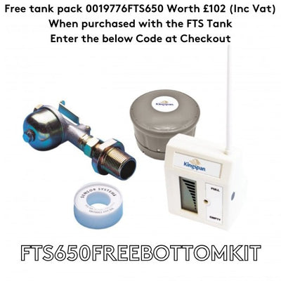 Free Bottom Outlet Kit and Watchman Sonic Advanced (when purchased with FTS650 Bunded Tank)