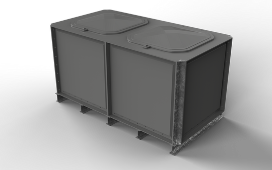 2000 Litre GRP Sectional Water Tank, Internally Flanged Base (IFB) Divided 2x1x1