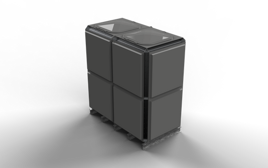 5315 Litre GRP Sectional Water Tank, Totally Internally Flanged (TIF) Divided 2x1x2