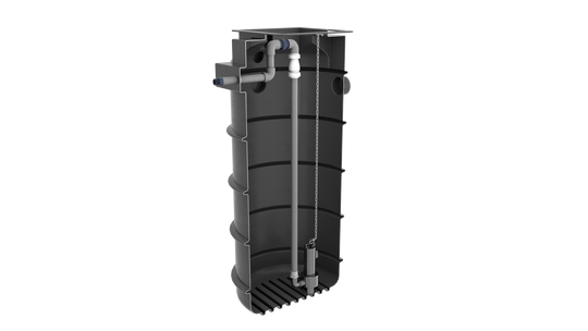 TD Mini Single Sewage Pump station, 1900 litre tank