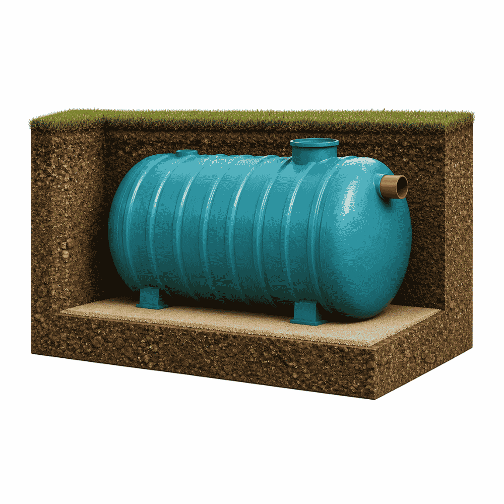 6000 Litre Compact Underground GRP Water Tank