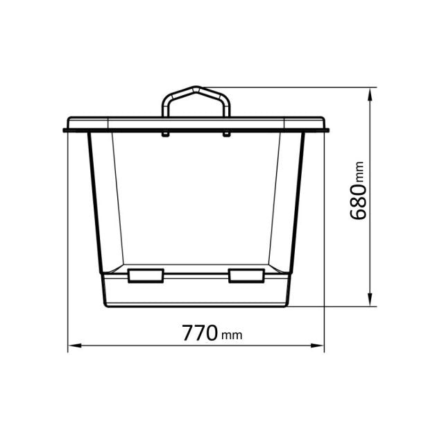 250 Litre Euro Crane Lift Mortar Tub