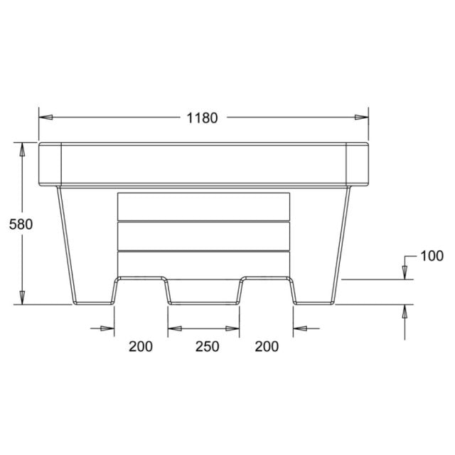 250 Litre Twin Skin Mortar Tub