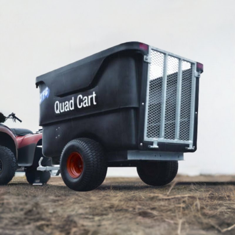 ATV Quad Trailer Kart with Ramp in a field