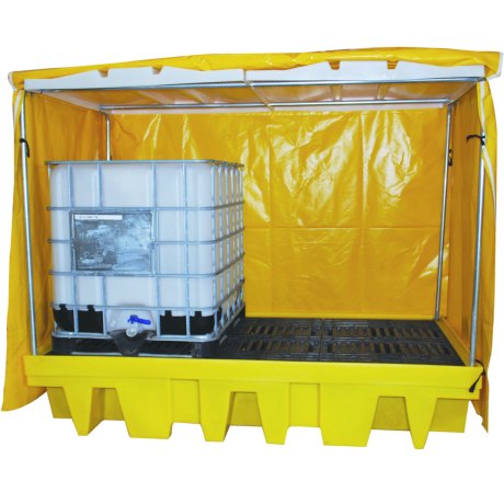 8 Drum Covered Spill Pallet Bund - IBC