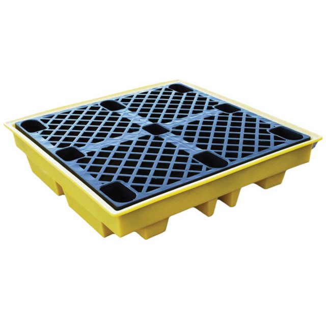 4 Drum Spill Pallet, Low Profile