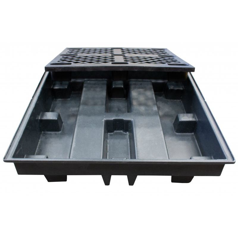 4 Drum Spill Pallet Recycled, Low Profile Inside