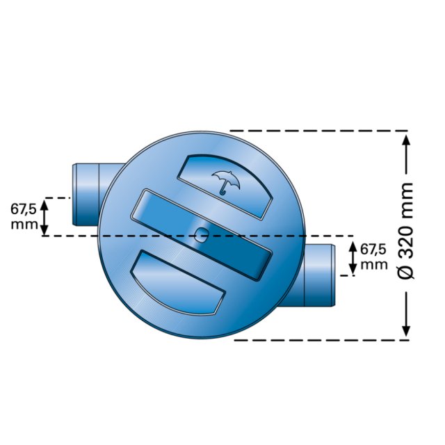 Sinus Filter for rainwater harvesting Lid Dimensions