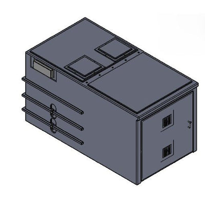 4000 Litre GRP Pump Enclosure with built in Tank, CAT 5 AB air gap