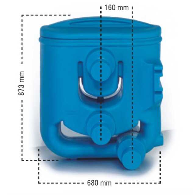 Twin Filter - Rainwater Filter Side Dimensions